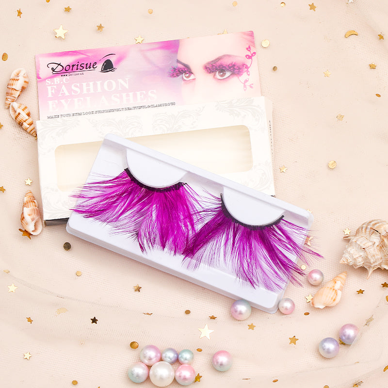 Dorisue Purple lashes Huge lashes Dramatic Halloween lashes Costume eyelashes p25