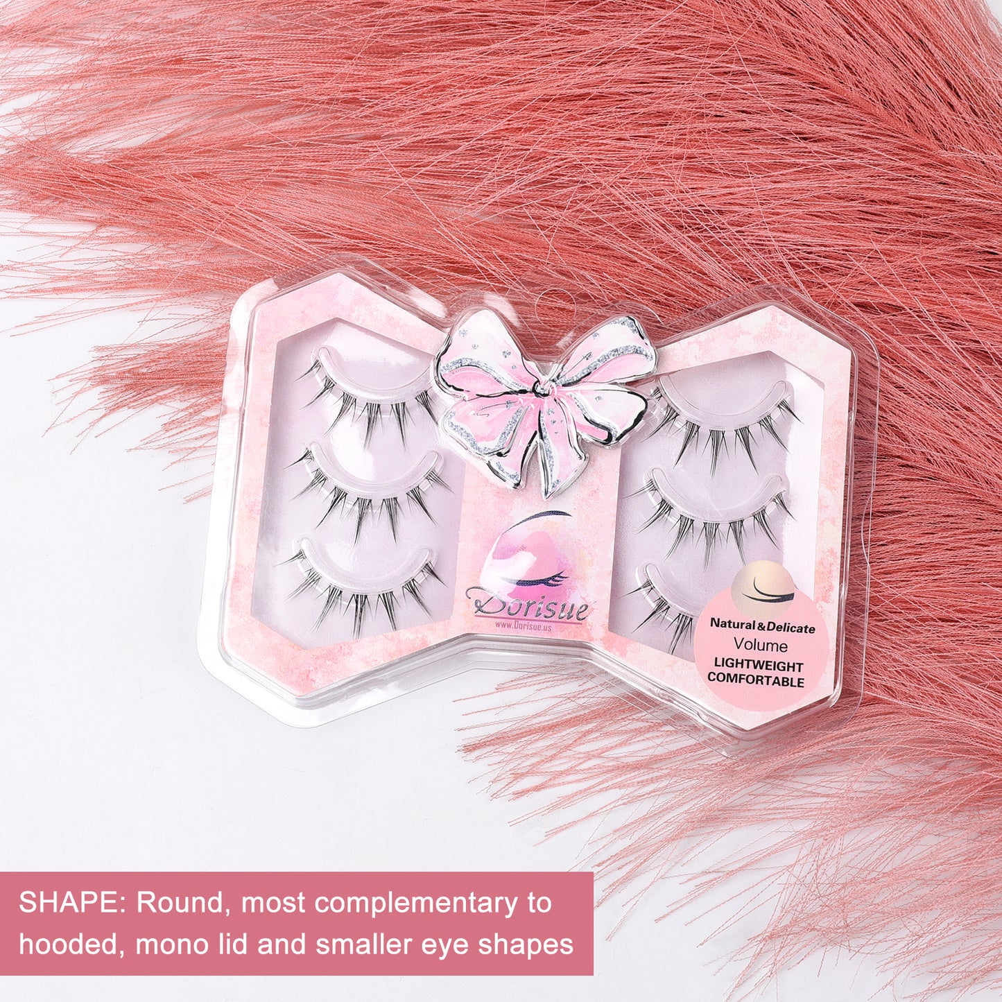 Dorisue Natural looking false eyelashes korean eyelashes 3 pairs short eyelashes Q6
