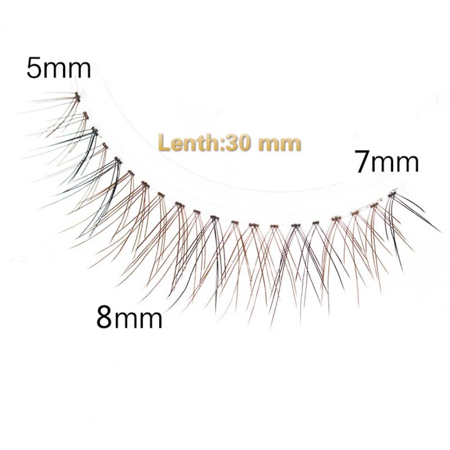 Dorisue 3D False Eyelashes Extensions Black and Brown Mink Lashes Strip Women's Lashes Handmade Soft 4 lashes pack