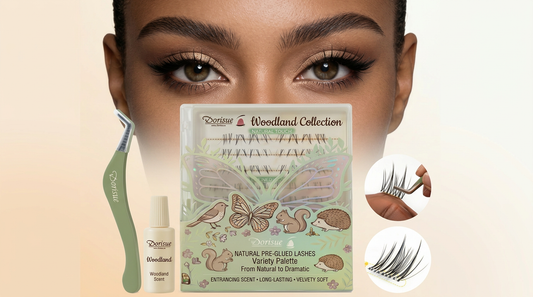 Dorisue Pre-Glued Lower Lash Clusters –6 Style mix 2pack Self Adhesive Bottom Eyelashes No Glue Needed, Natural to Dramatic Under-Eye Enhancement Kit with Tweezers & Backup Glue, 300Pcs Reusable