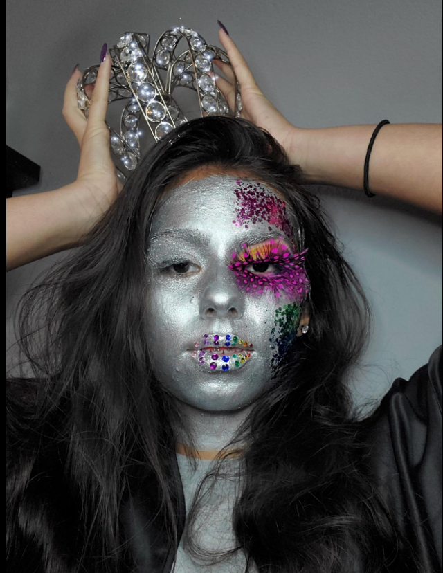 Magenta Polka Dot Feather Eyelashes — Tropical Fuchsia False Lashes for Festival, Rave, Alt Fashion Editorial