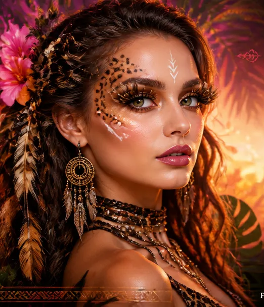 Tiger Stripe Feather Eyelashes — Natural Pattern Petal Fan False Lashes for Editorial Photography, Wild Aesthetic, Performance Art, Cosplay, Reusable