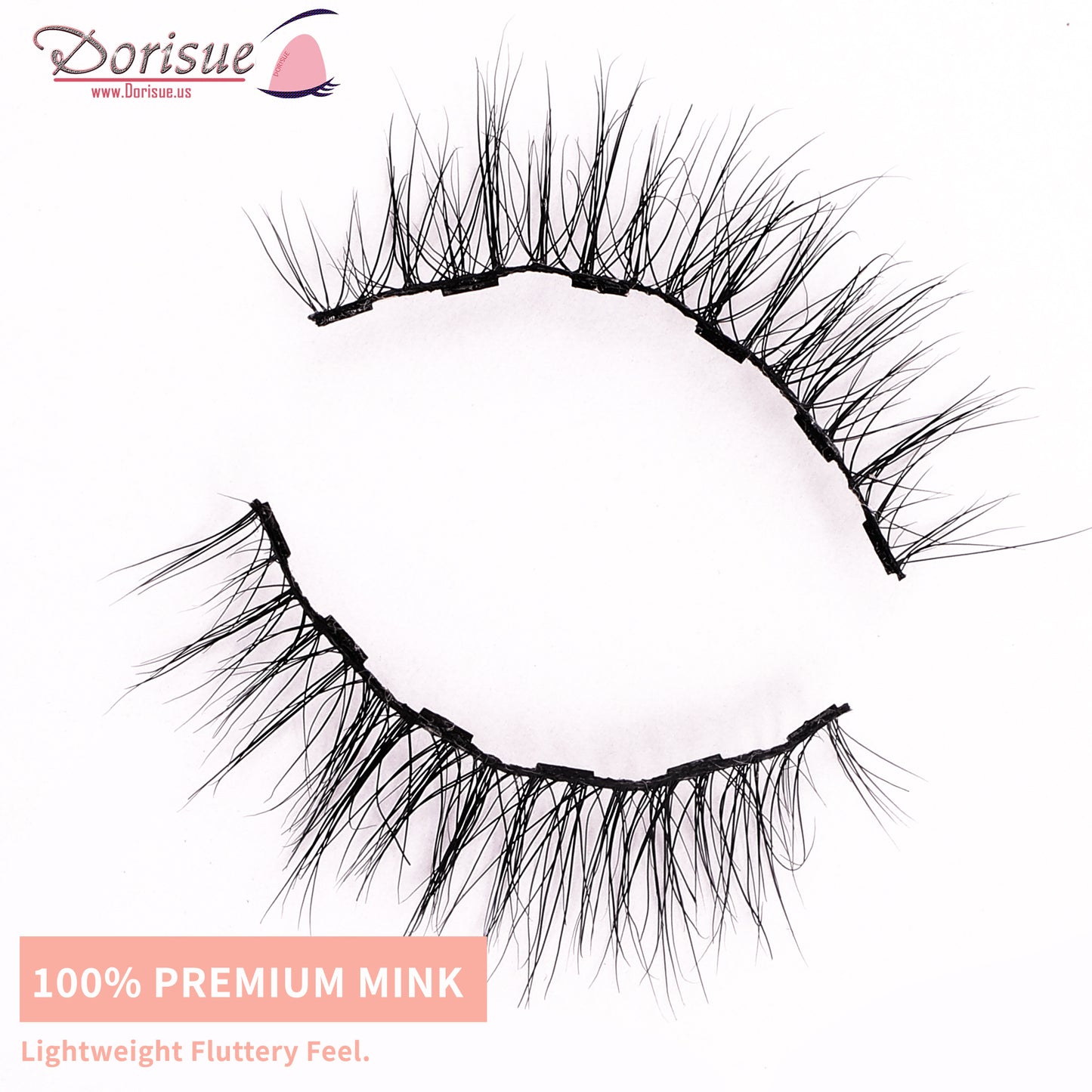 Dorisue Eyelashes Magnetic Short lashes 100% Premium Mink Reusable 40+ natural look Short round shape Hight Quality magnetic lashes L3