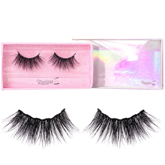 Dorisue Magnetic Eyelashes Lush Long & Round Sexy lashes 20mm 100% premium mink Reusable 40+ Flare shape Hight Quality magnetic lashes L2