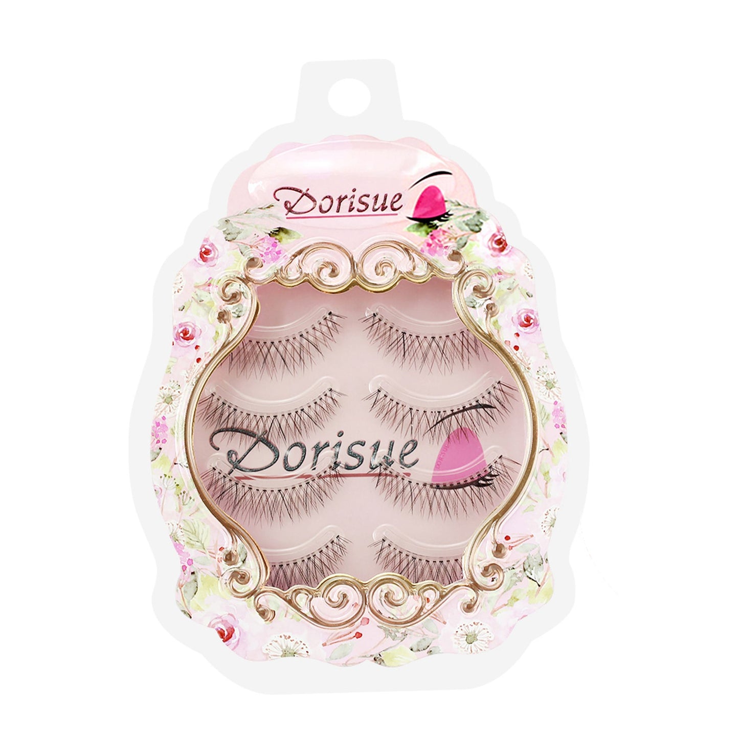 Dorisue 3D False Eyelashes Extensions Black and Brown Mink Lashes Strip Women's Lashes Handmade Soft 4 lashes pack