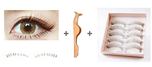 Dorisue Natural Lashes Style Star Kit Most Popular Combo lashes Set 15 Pairs Handmade Lashes and lashes Tweezers Combination