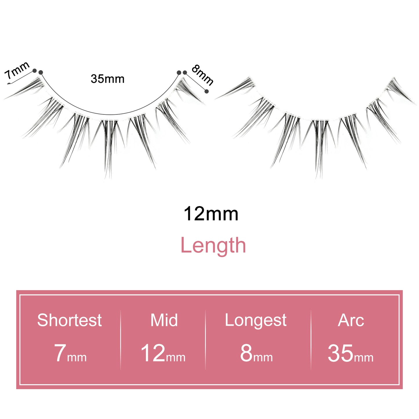 Dorisue Natural looking false eyelashes korean eyelashes 3 pairs short eyelashes Q6