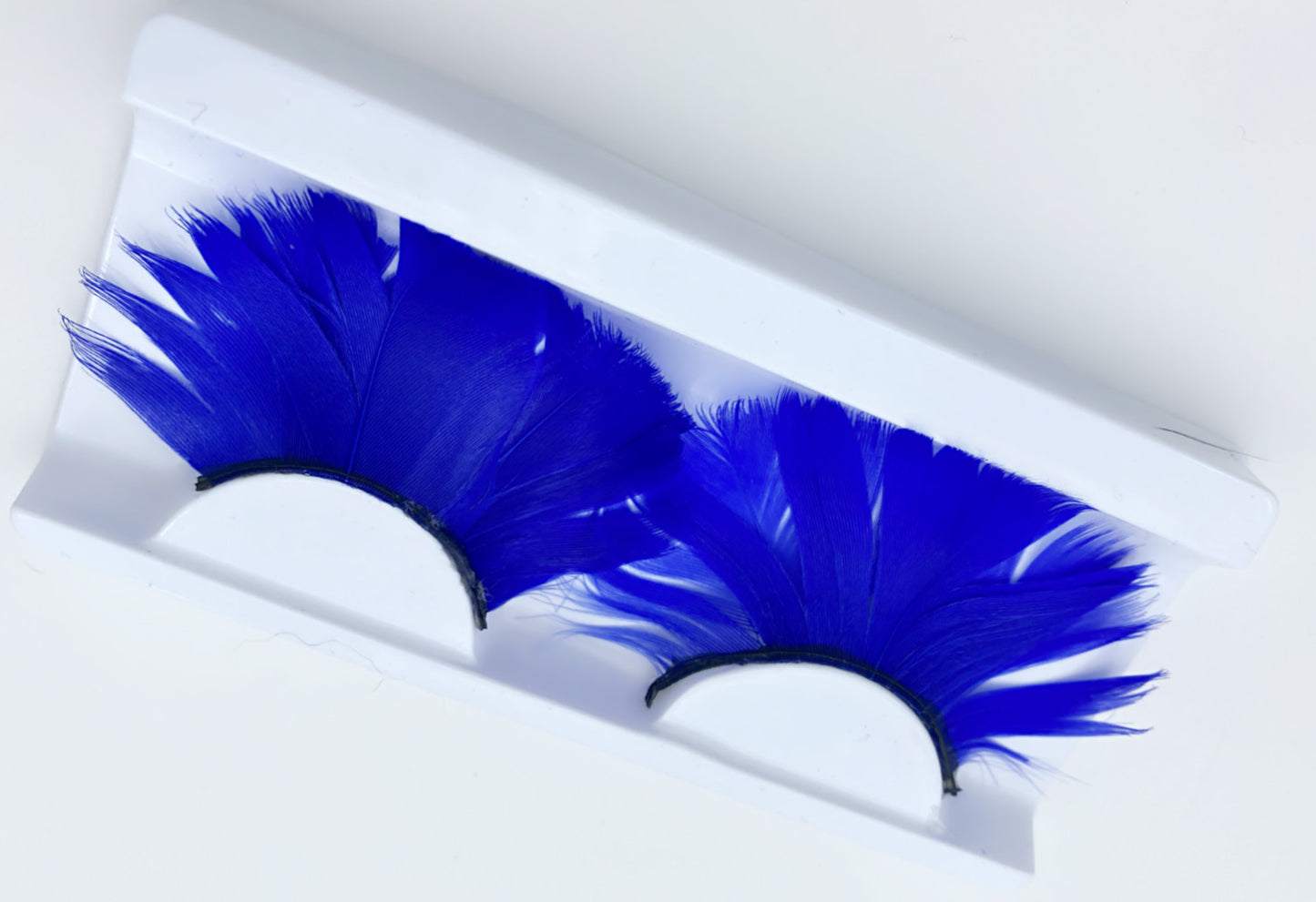Dorisue Halloween Blue Eyelashes Long and Thick Exaggerated Feather eyelashes False Eyelashes Extension for Women Girls Cosplay Fancy Ball Halloween (Blue)