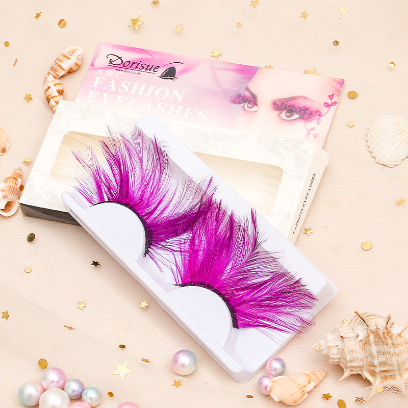 Dorisue Purple lashes Huge lashes Dramatic Halloween lashes Costume eyelashes p25