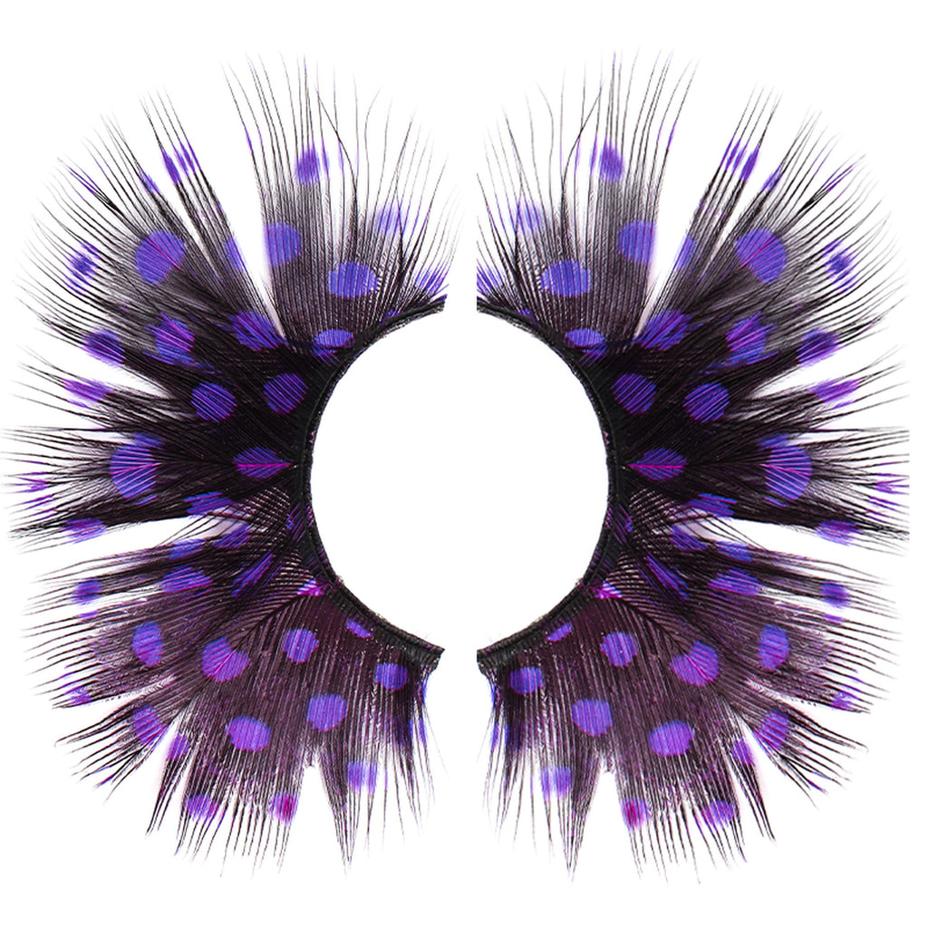 Dorisue Sparkling Purple Feather Eyelashes Anime lashes Big False Eyel –  DoriSue