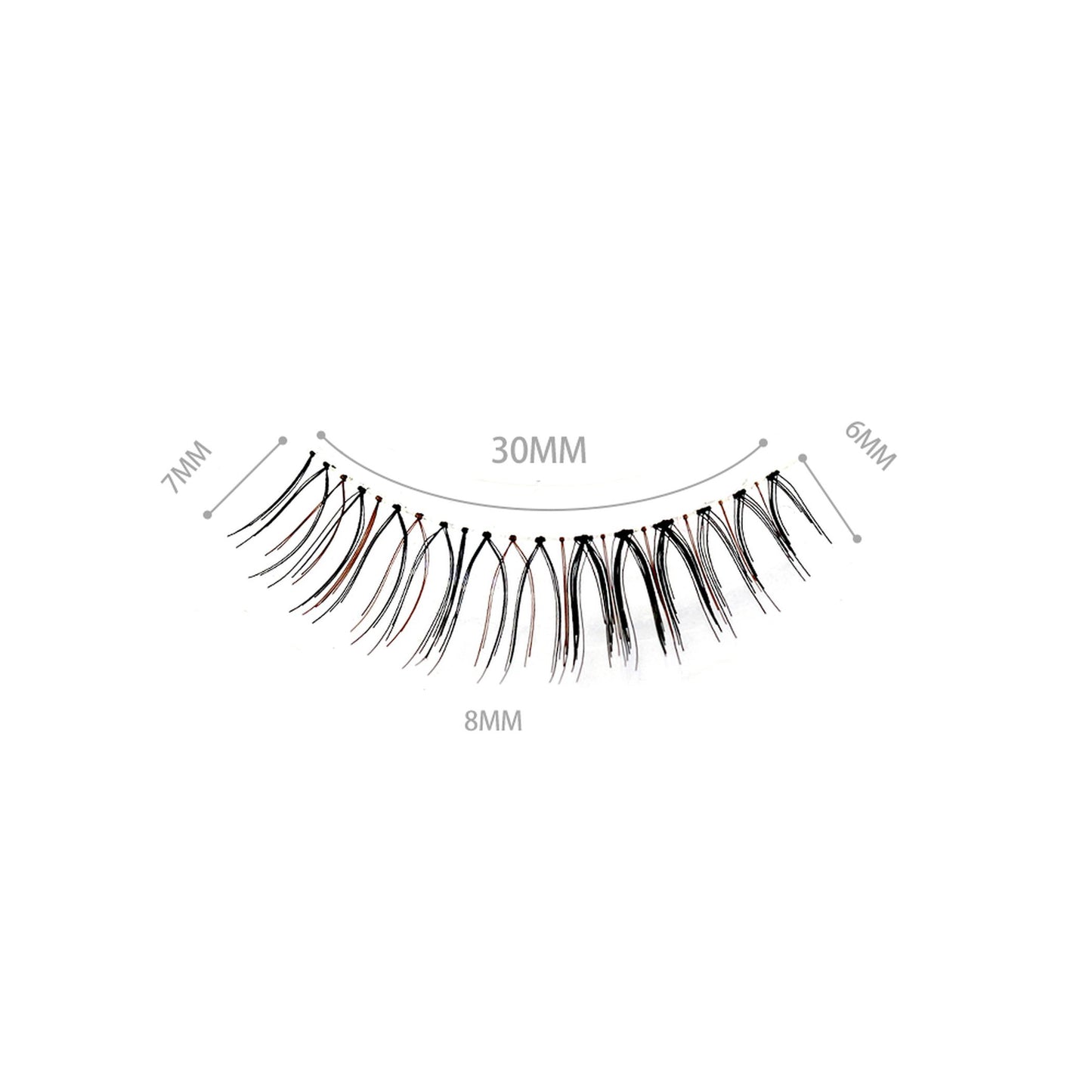 Women E5 Light fluttery mini False Lashes Black and Brown Wispy attention-grabbing look lashes 4 lashes Pack