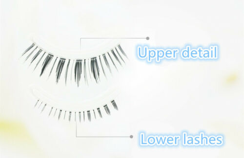 Dorisue False Eyelashes Combo Lash Beginner Eyelash Set with Top upper Lashes and bottom lower lashes (4 Pairs Set )