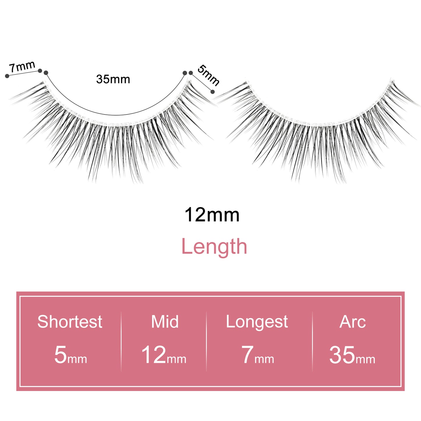 Fluttery natural eyelashes Round shape medium volume 3 pairs short eyelashes Q1