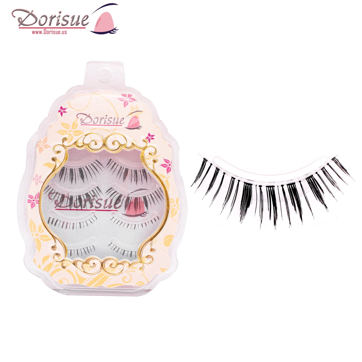 Dorisue Natural looking false eyelashes Top and bottom lashes Popular false lashes Daily Set (4 Pairs Set ) M3
