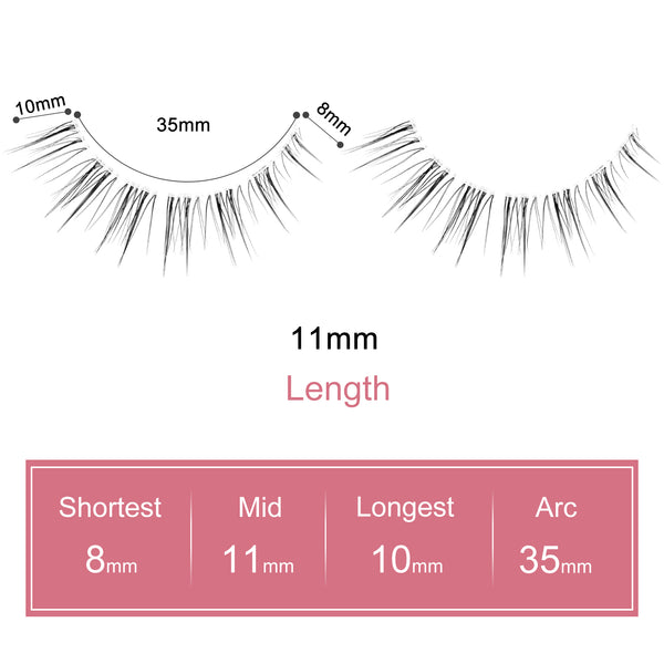Ultra natural eyelashes soft wispy layers light gradual length and volume 3 pairs wispy lashes Q4