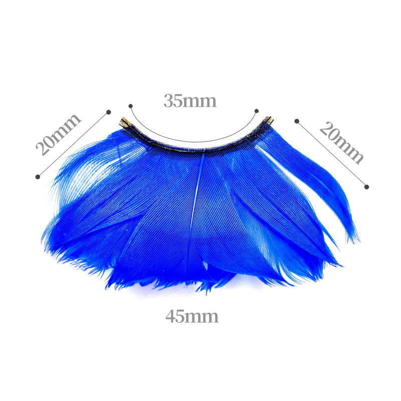 Dorisue Halloween Blue Eyelashes Long and Thick Exaggerated Feather eyelashes False Eyelashes Extension for Women Girls Cosplay Fancy Ball Halloween (Blue)