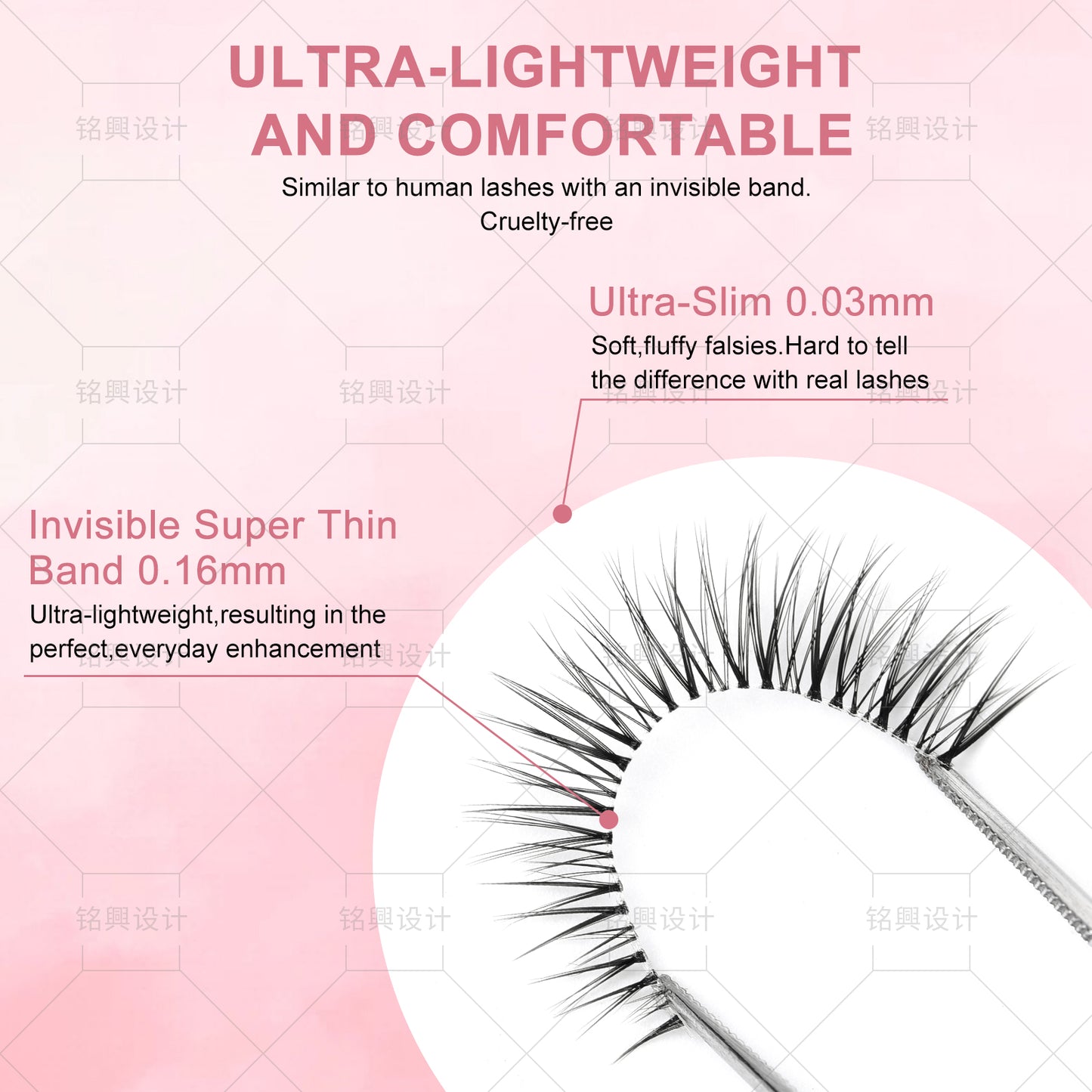 Dorisue Flare Eyelashes natural look cat-eye effect 3 pairs Q5