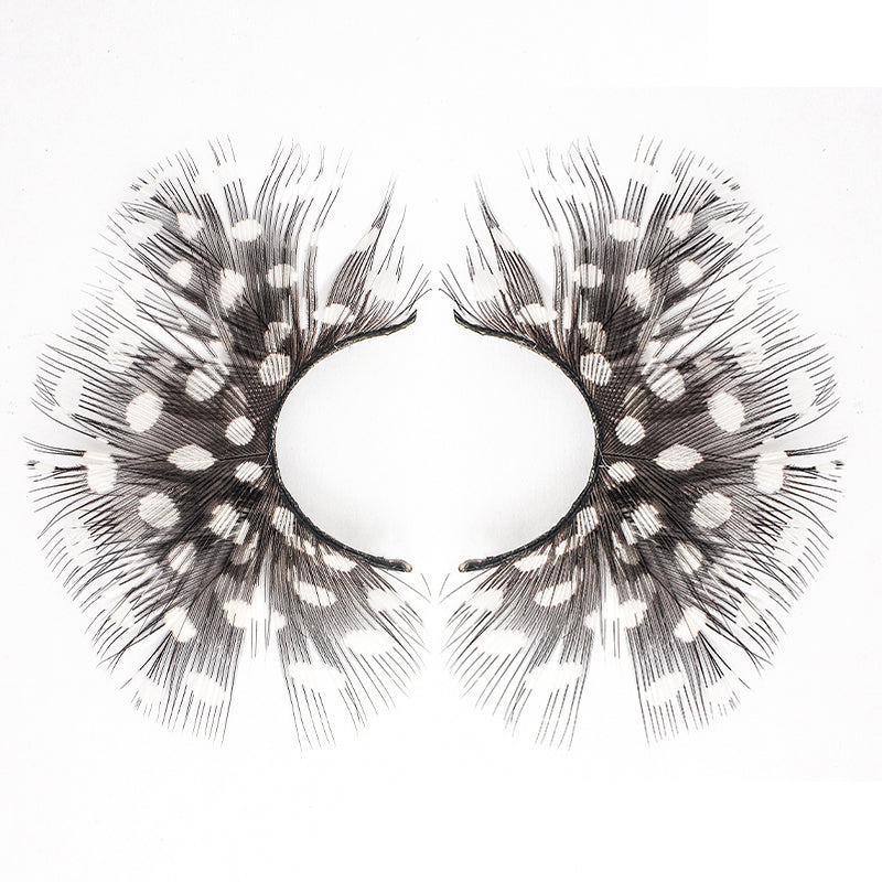 Dorisue Party Feather Eyelashes Fright Night Sexy leopard print Tiger Fake Eyelashes Party Cosplay Costume Feather False Eye Lashes dramatic design P5