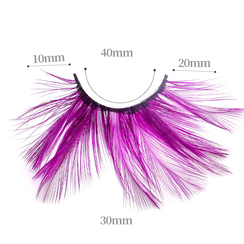 Dorisue Purple lashes Huge lashes Dramatic Halloween lashes Costume eyelashes p25