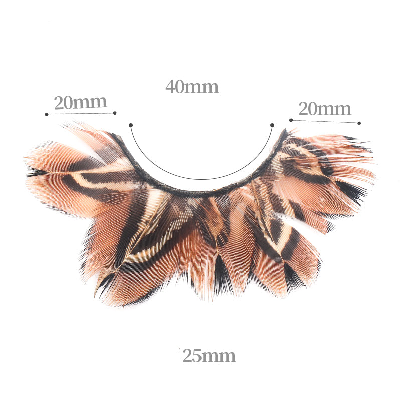 3D Sexy Tiger P6 Print Fake Eyelashes Handmade Feather Eyelash theatre show Dance Costume Halloween