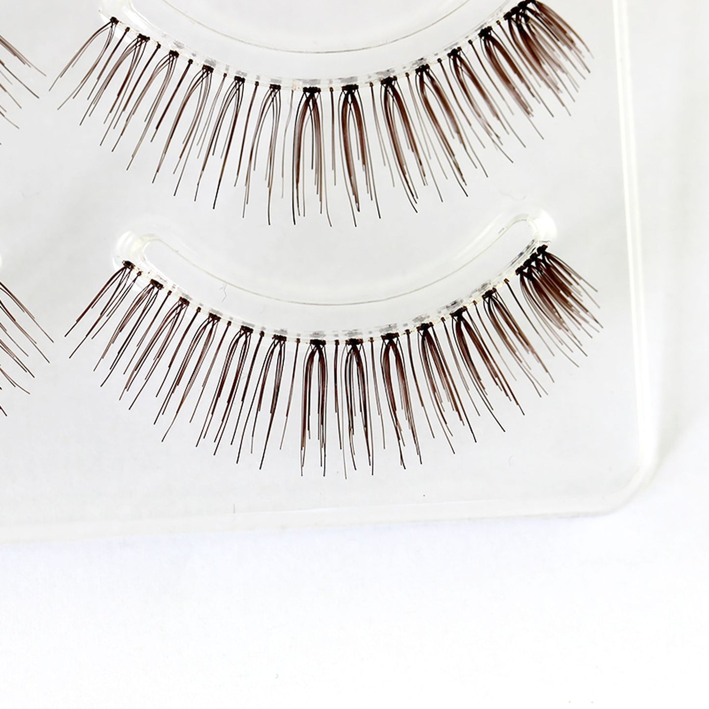 Dorisue Natural look Lashes Elegant Brown color 3D lightweight handmade lashes Small Natural False Eyelashes Eye 4 Pairs eyelashes pack