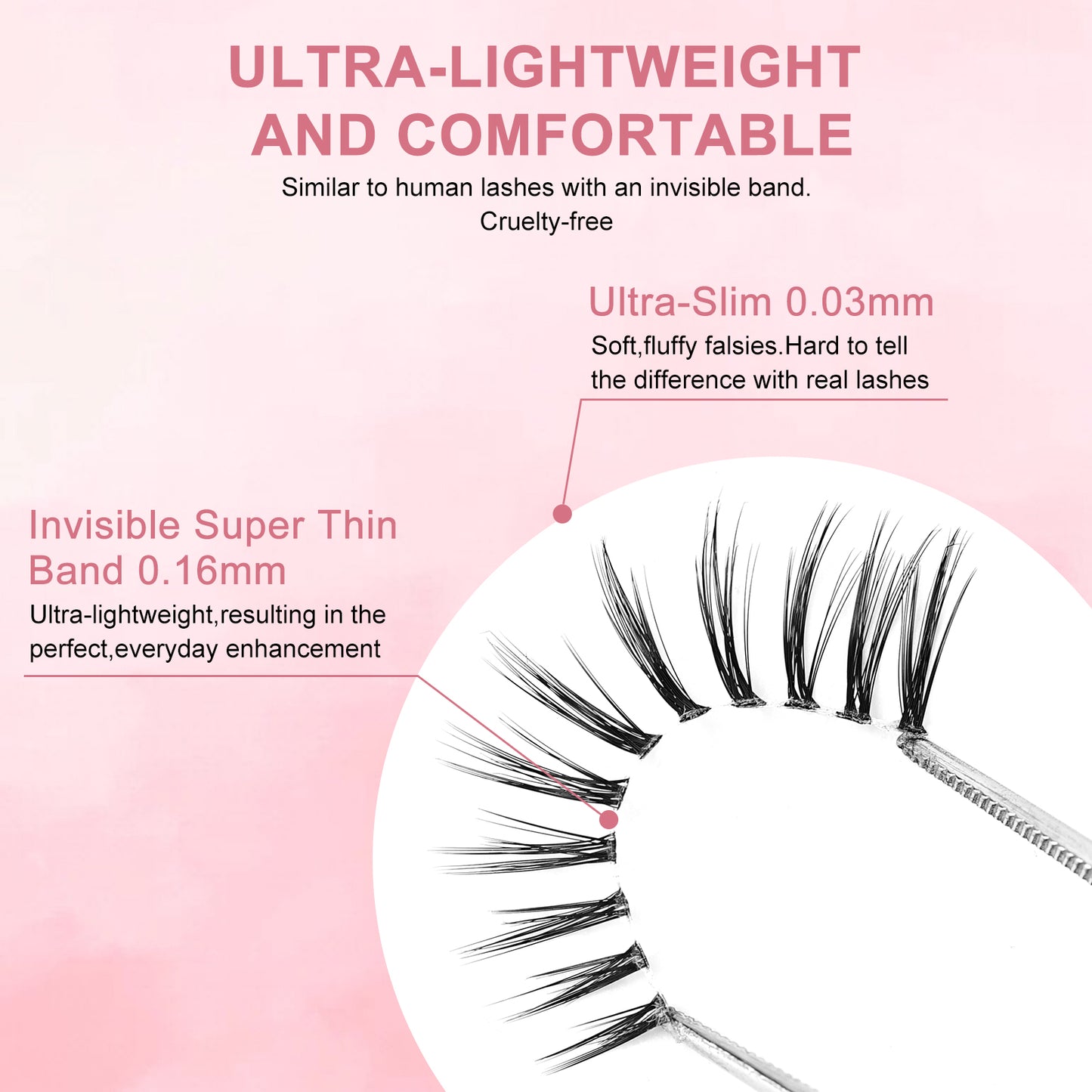 Manga lashes Almond eyelashes style natural design false eyelashes flare 3 pairs short eyelashes