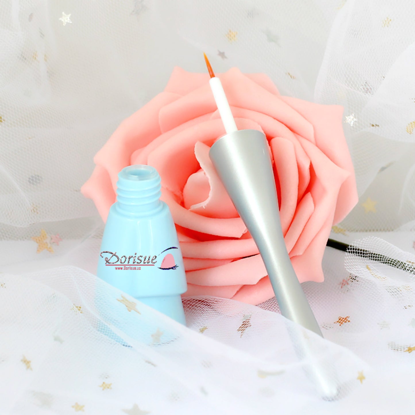 Dorisue Pro Strong Hold Water-Proof False Eyelashes Glue Hypoallergenic Adhesive Best Glue for Sensitive eyes Long-Lasting Lash Glue Clear (Clear)