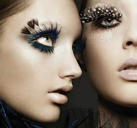 Dorisue Party Feather Eyelashes Fright Night Sexy leopard print Tiger Fake Eyelashes Party Cosplay Costume Feather False Eye Lashes dramatic design P5