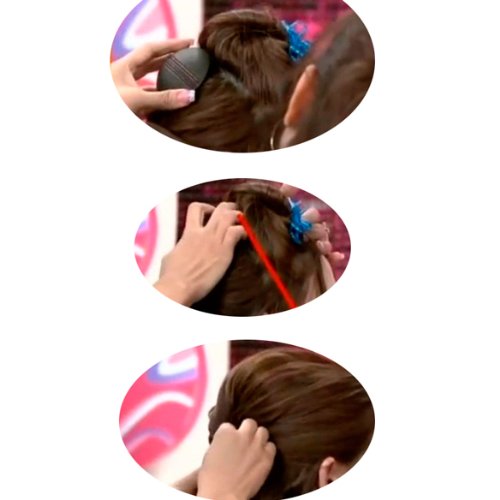 Bang Hair Lift Volume Styling Making Tool Bump Up Insert Tool Hair Comb 2 pc Black and Brown