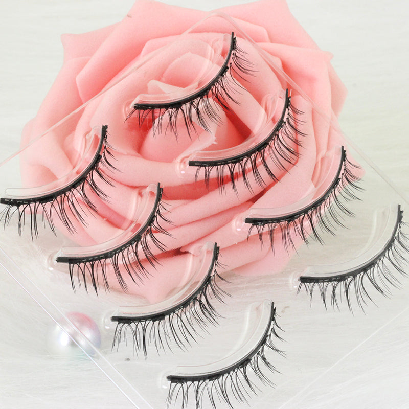 Dorisue Magnetic eyelashes natural look Short lashes Hight Quality face eyelashes Pack of 4 eyelashes pack E3 Magnetic lashes