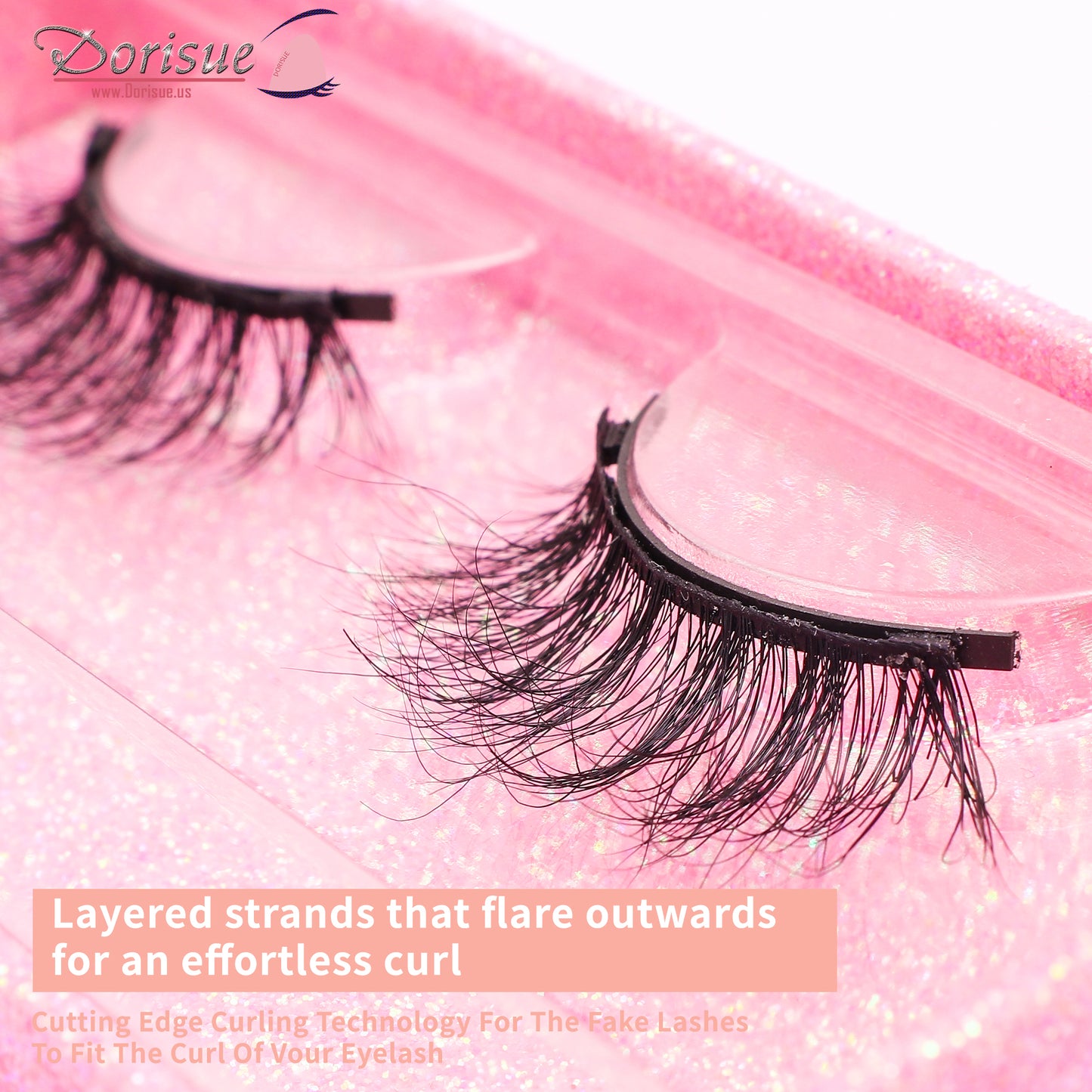 Dorisue Eyelashes Magnetic Medium Cat Eye 100% premium mink Reusable 40+ Flare shape Hight Quality magnetic lashes L1