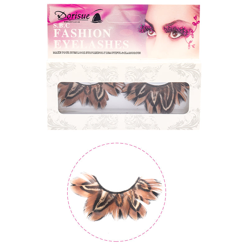 3D Sexy Tiger P6 Print Fake Eyelashes Handmade Feather Eyelash theatre show Dance Costume Halloween
