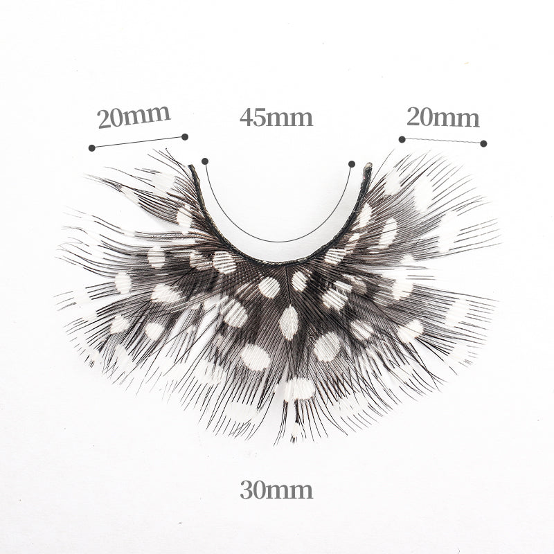 Dorisue Party Feather Eyelashes Fright Night Sexy leopard print Tiger Fake Eyelashes Party Cosplay Costume Feather False Eye Lashes dramatic design P5