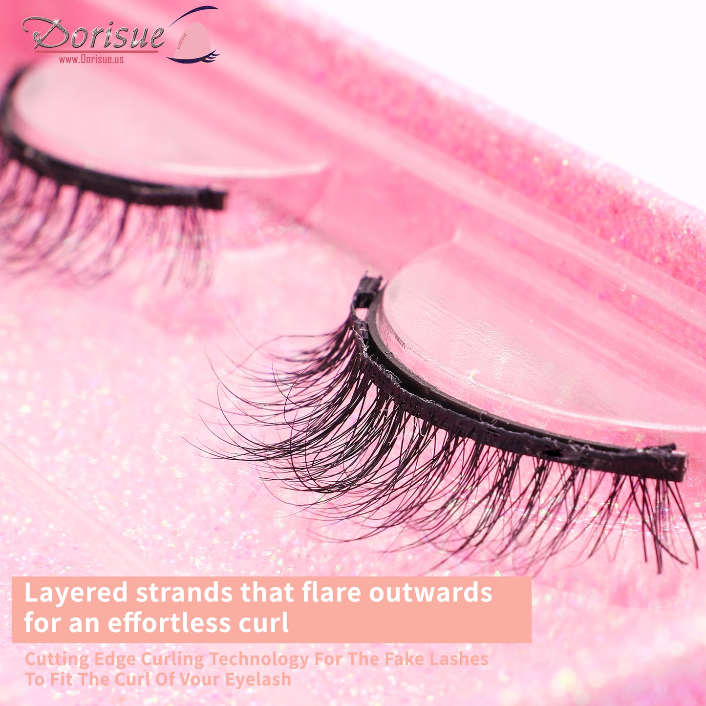 Dorisue Eyelashes Magnetic Short lashes 100% Premium Mink Reusable 40+ natural look Short round shape Hight Quality magnetic lashes L3