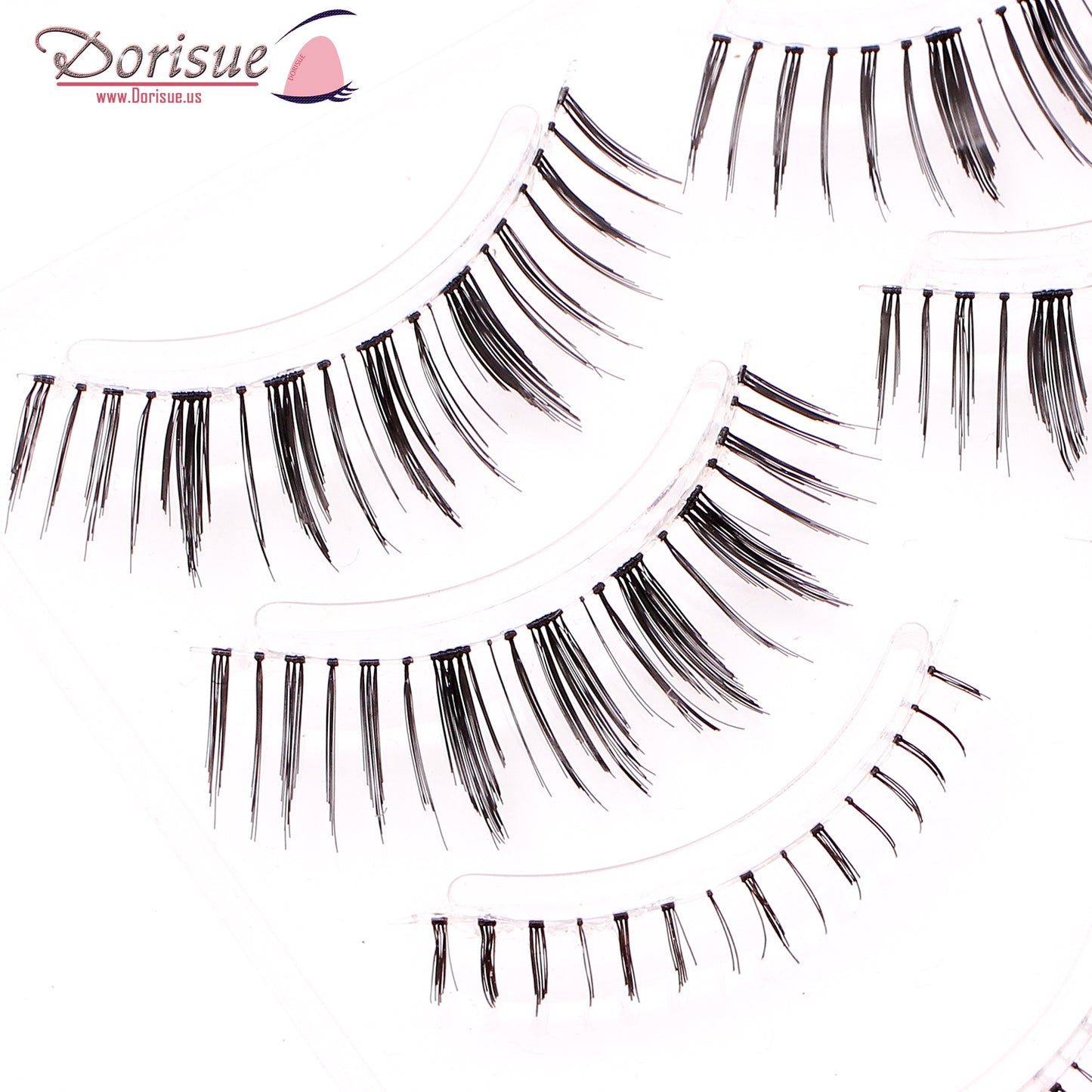 Dorisue Natural looking false eyelashes Top and bottom lashes Popular false lashes Daily Set (4 Pairs Set ) M3