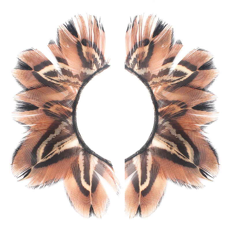 3D Sexy Tiger P6 Print Fake Eyelashes Handmade Feather Eyelash theatre show Dance Costume Halloween