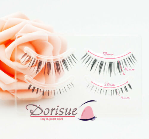 Dorisue False Eyelashes Combo Lash Beginner Eyelash Set with Top upper Lashes and bottom lower lashes (4 Pairs Set )