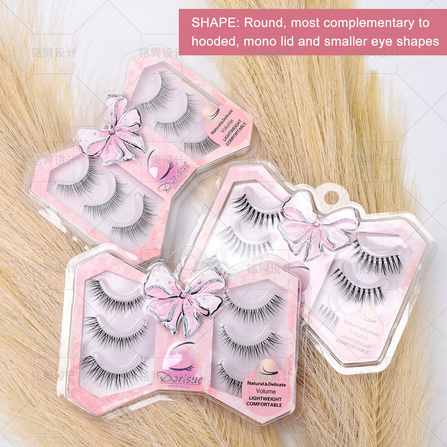 Dorisue Flare Eyelashes natural look cat-eye effect 3 pairs Q5