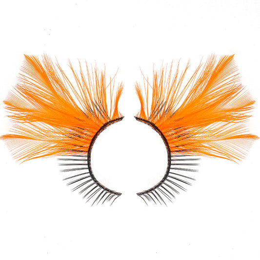 Dorisue Halloween lashes Pumpkin Orange colored eyelashes eyelashes extensions cosplay eyelashes halloween fake eyelashes p26