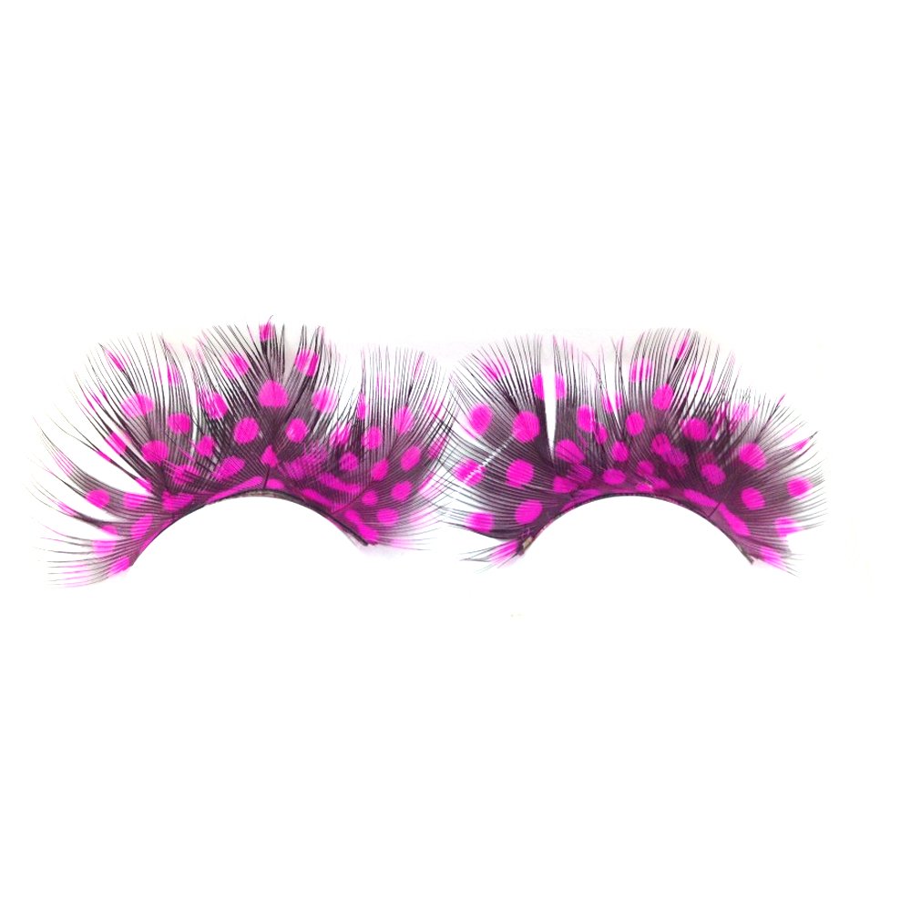 Feather Eyelashes Pink Eyelashes With Peacock Butterfly Long Halloween Eyelashes Hot Pink Feather Eyelashes Mink Eyelashes Dramatic Costume eyelashes for Vegas Show Extra Extension fake feathers p10