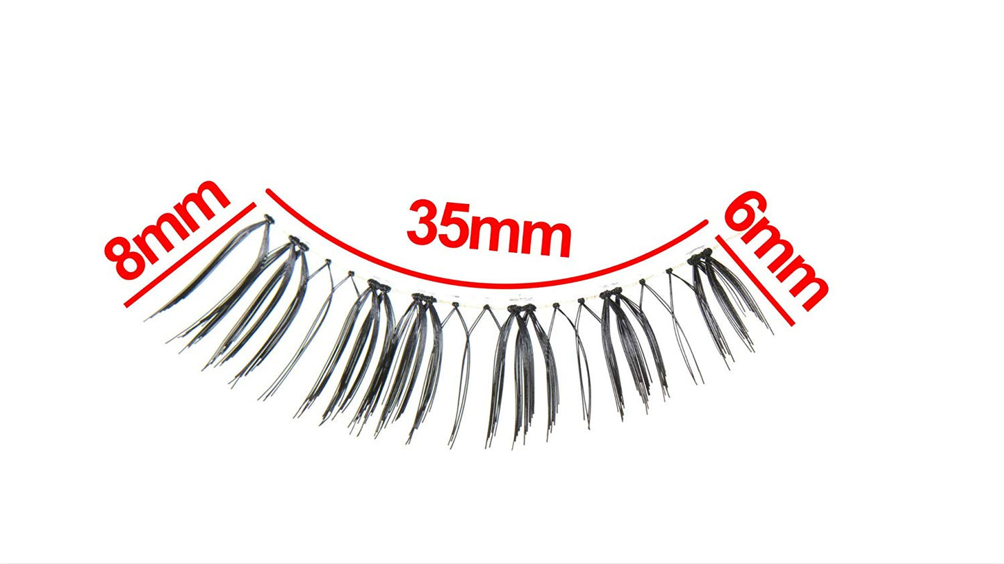 Dorisue Natural Lashes Short Handmade Soft Mini lashes Reusable Black False Eyelashes for Daily Look (5 Pairs Eyelashes Pack