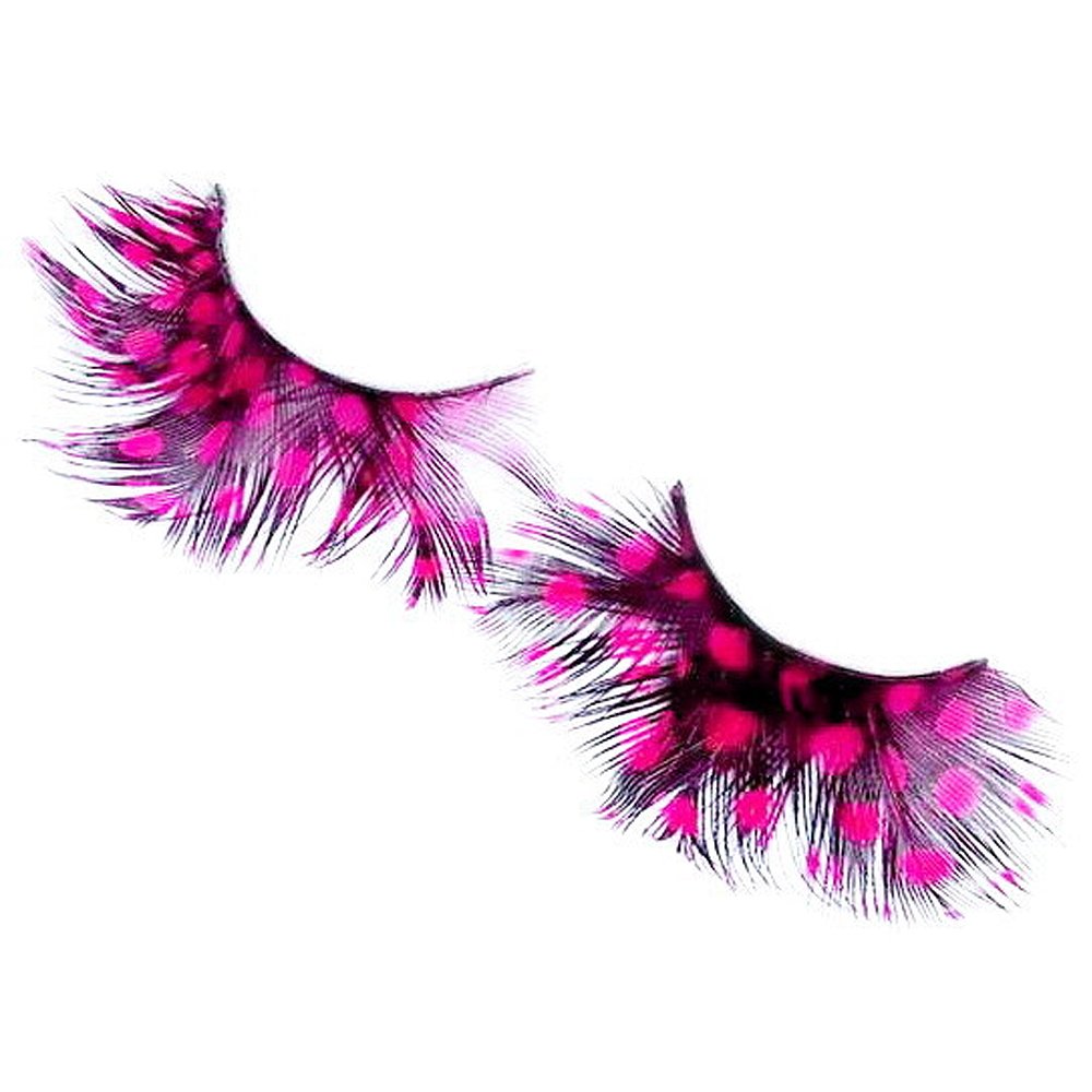 Feather Eyelashes Pink Eyelashes With Peacock Butterfly Long Halloween Eyelashes Hot Pink Feather Eyelashes Mink Eyelashes Dramatic Costume eyelashes for Vegas Show Extra Extension fake feathers p10