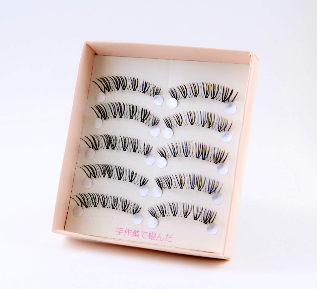 Dorisue Natural Lashes Short Handmade Soft Mini lashes Reusable Black False Eyelashes for Daily Look (5 Pairs Eyelashes Pack