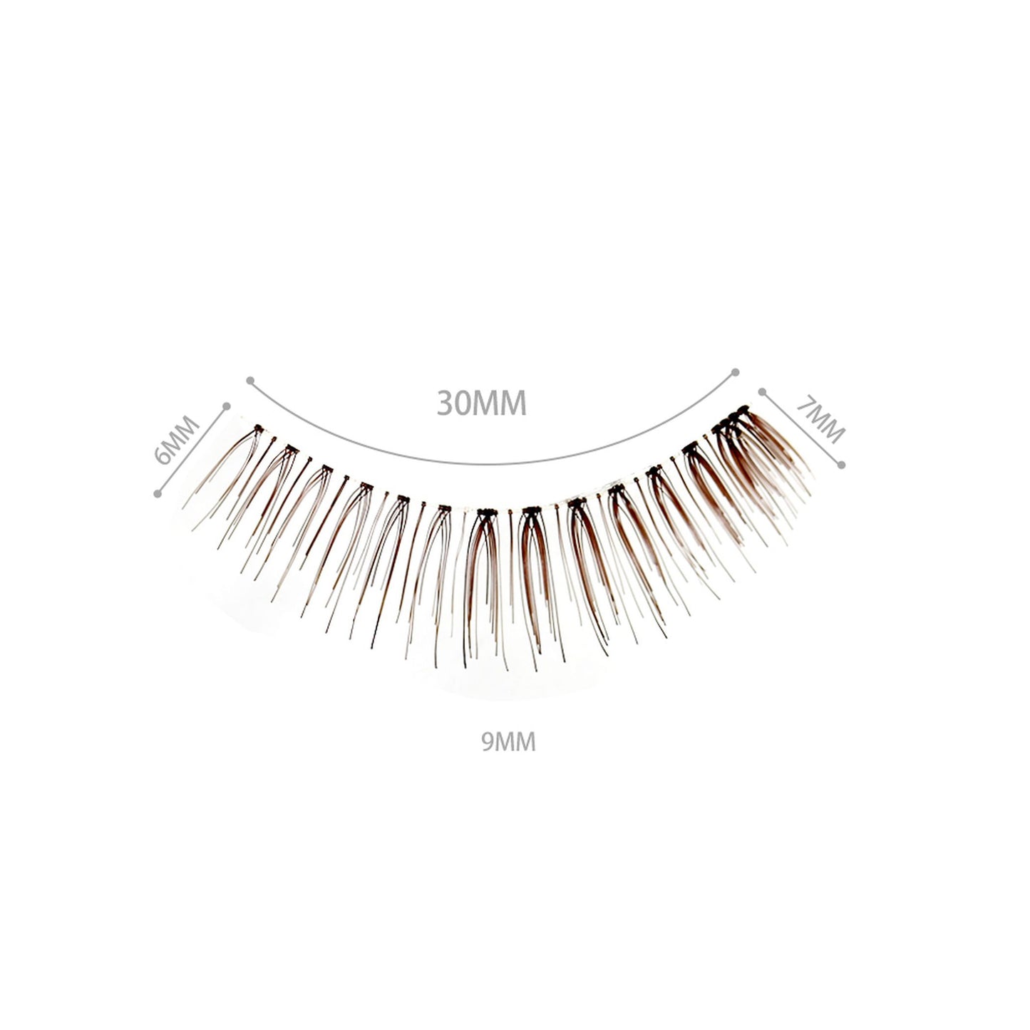 Dorisue Natural look Lashes Elegant Brown color 3D lightweight handmade lashes Small Natural False Eyelashes Eye 4 Pairs eyelashes pack