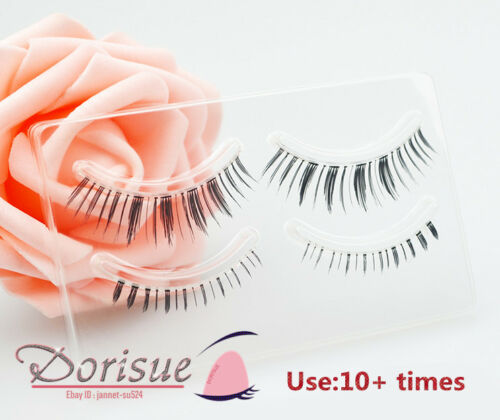 Dorisue False Eyelashes Combo Lash Beginner Eyelash Set with Top upper Lashes and bottom lower lashes (4 Pairs Set )