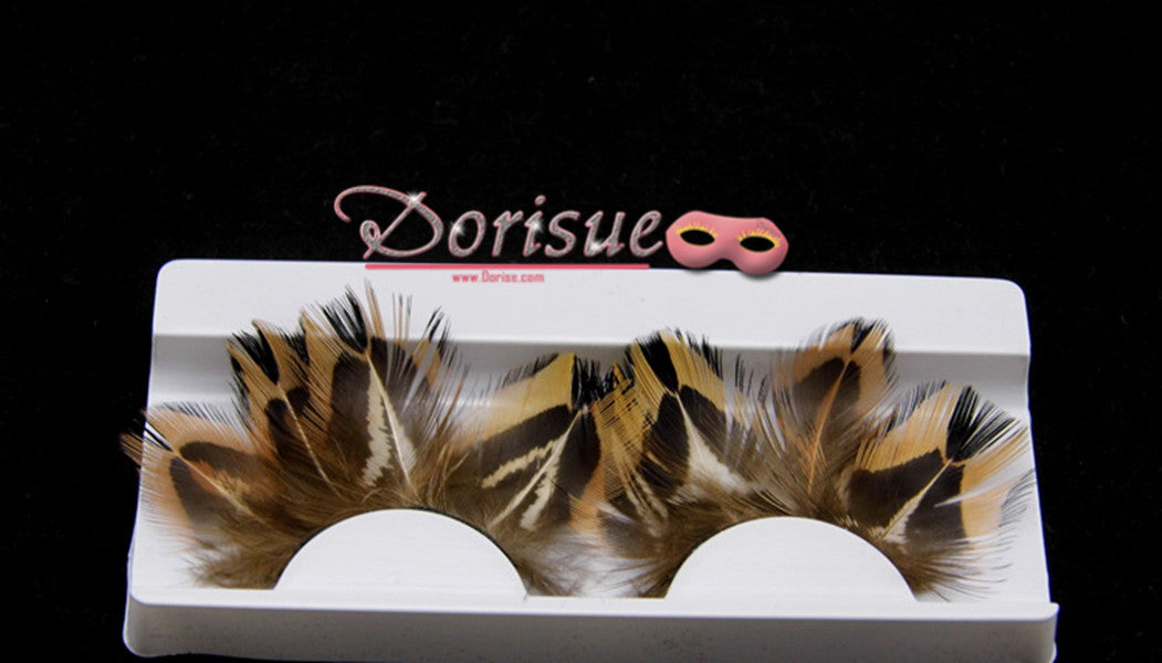 3D Sexy Tiger P6 Print Fake Eyelashes Handmade Feather Eyelash theatre show Dance Costume Halloween