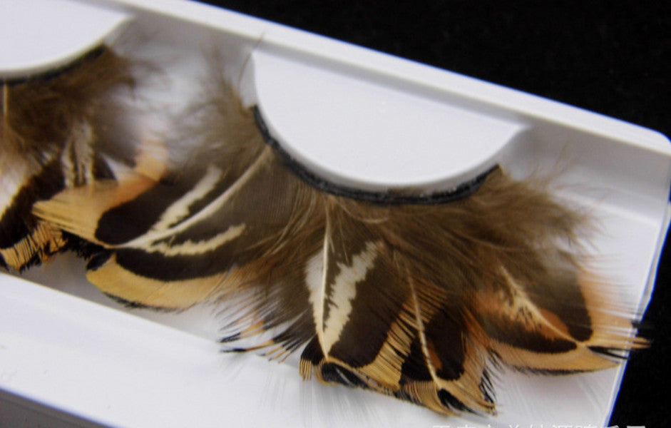 3D Sexy Tiger P6 Print Fake Eyelashes Handmade Feather Eyelash theatre show Dance Costume Halloween