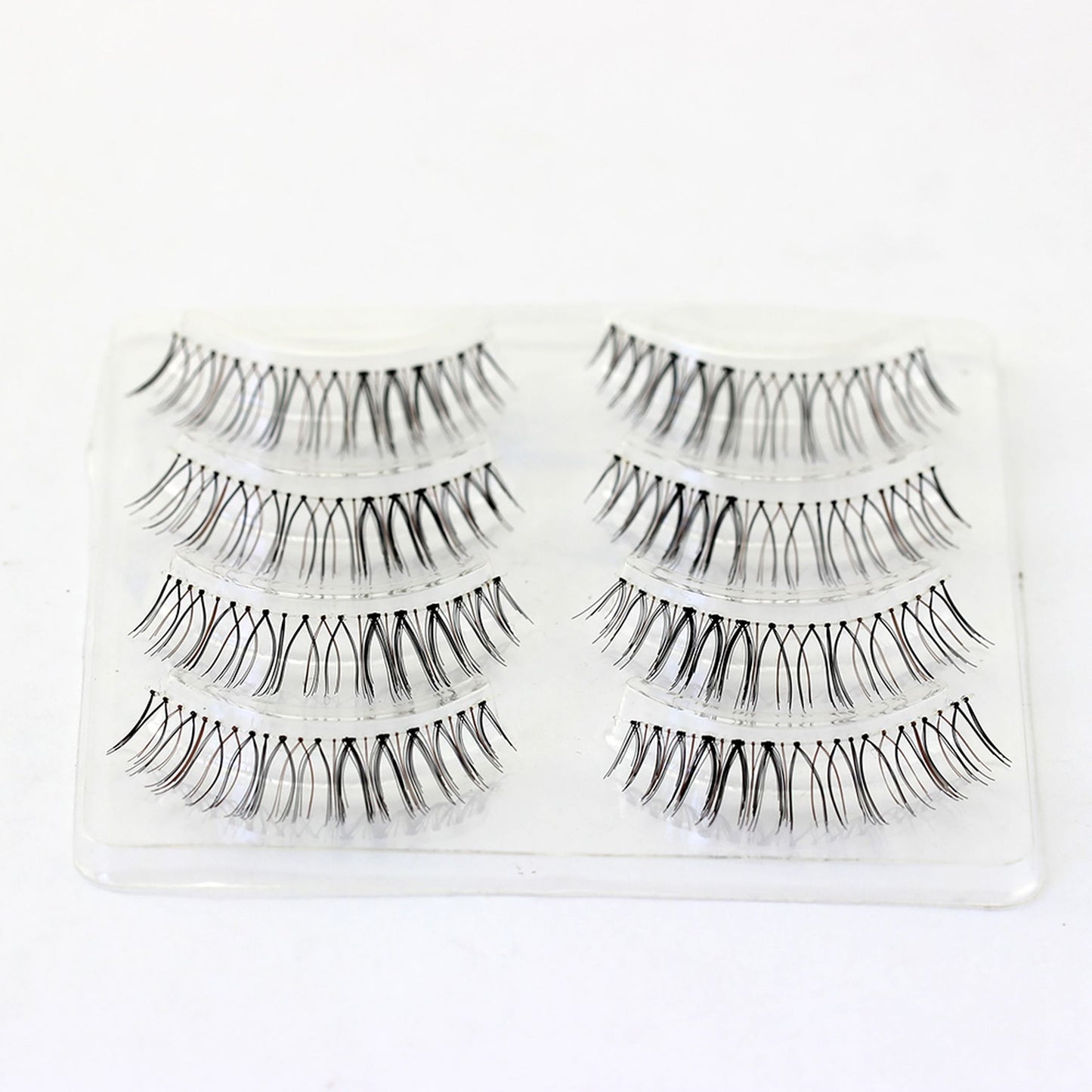 Women E5 Light fluttery mini False Lashes Black and Brown Wispy attention-grabbing look lashes 4 lashes Pack