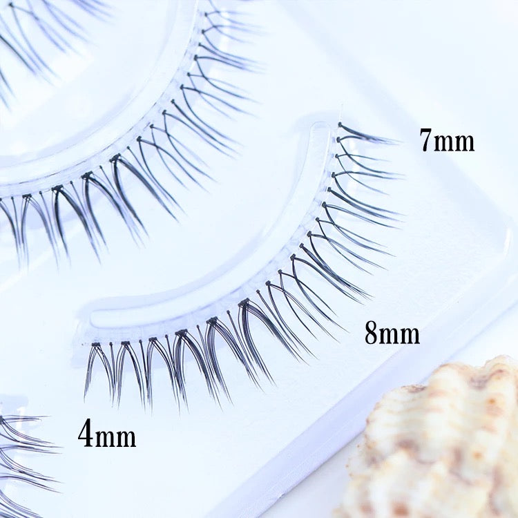 Dorisue Fake eyelashes Natural eyelashes Look Real 3D Light Weight Short natural eyelashes wispies False Eyelashes Short Handmade lashes Hight Quality face eyelashes Pack of 4 eyelashes pack E3