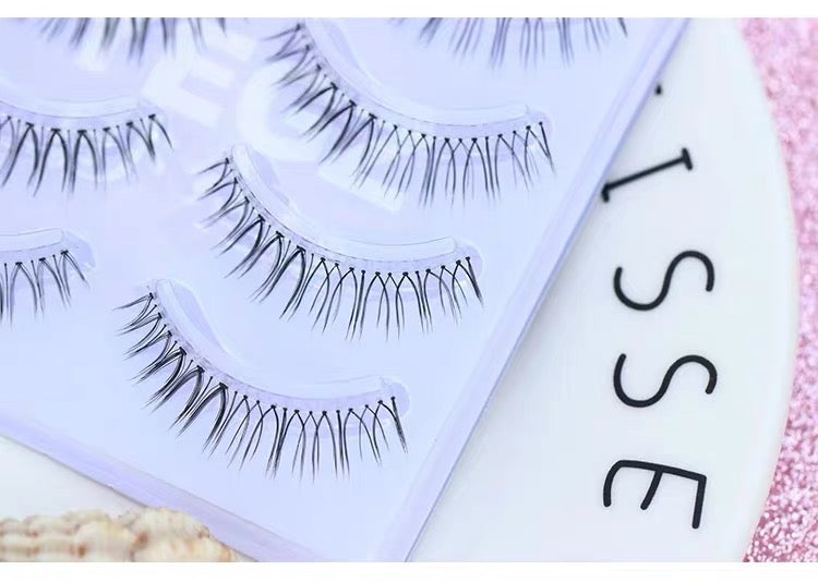 Dorisue Natural looking false eyelashes Short lashes Lightweight 4 eyelashes pack lashes pack